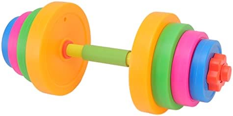 Peso de halteres para crianças, halteres ajustáveis ​​Toy Plastic Fitness Levantamento de peso Dumbbell para crianças