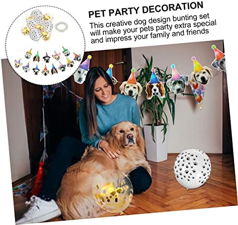 Tofficu 1 set Fest Party Soliving Bandle Baby Balloon Dog Lets Banner Dog Tema Celebração Banner Girl The Banner Paper