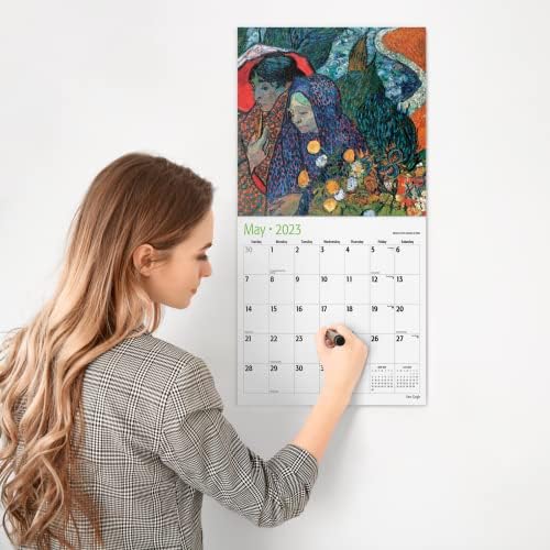 Red Ember Vincent van Gogh Jan - dezembro de 2023 Calendário mensal da parede | Deluxe Edition - 5 imagens extras de página inteira