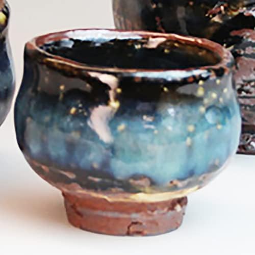 Pottery refine esmalte azul watatsumi tigela