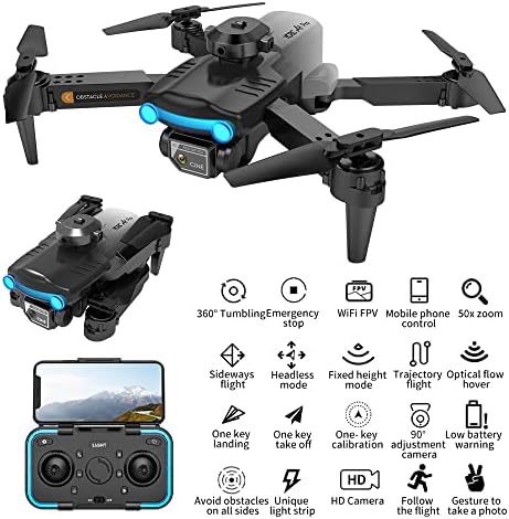 Drone 4K HD Câmera Evitar WiFi FPV FPV Profissional Controle Remoto Quadcopter para Adultos Crianças