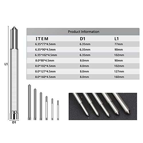 Pino anular de broca 6,35 mm de 8 mm de haste longa e longa ferramenta de perfuração de aço 1pcs