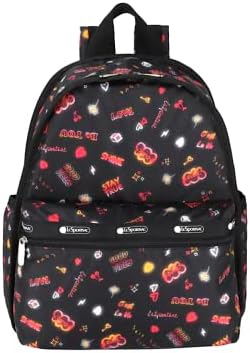 Lesportsac Stay True Basic Mackpack/Rucksack, Style 7812/Color E481, Empoderando as palavras do estilo pop de arte w