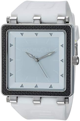 Rockwell Time Automático relógio casual de couro, branco