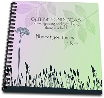 3drose db_79325_1 Além das idéias Rumi Quotes-Inspirational Art Drawing Book, 8 por 8