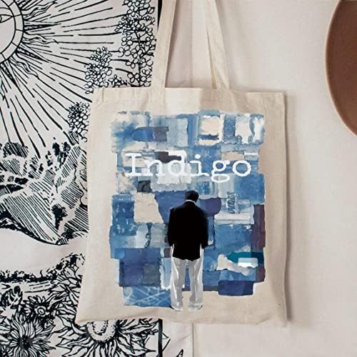 Blupark Indigo Tote Bag Álbum Gift Singer Álbum Tote Bag RM Tote Bag Singer Inspirado Canvas Bag Singer Merch Kpop