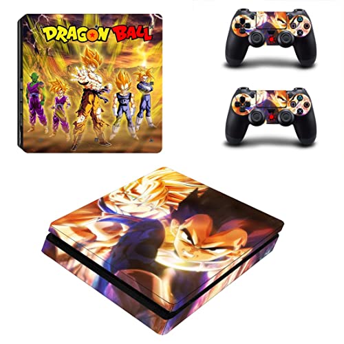 Anime Drago e Balões VIP Son Goku, Vegeta, Super Saiyan PS4 ou Ps5 Skin Skin para PlayStation 4 ou 5 Console e 2 Controllers