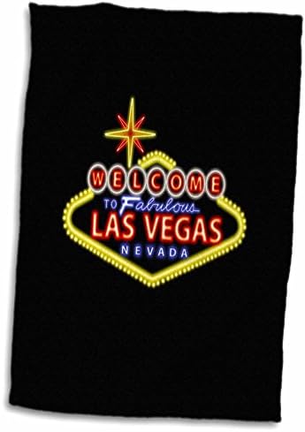 3d Rose bem -vindo ao fabuloso Las Vegas Nevada Hand/Sports Toalhas, 15 x 22