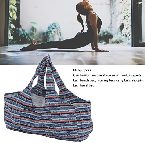 Tgoon Yoga Mat Bag, estilo étnico Fitness Yoga Bolsa de tamanho amplo Canvas