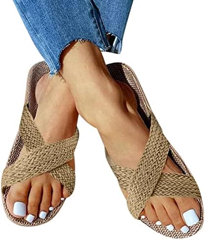 Slippers de quarto Mulheres Comfort Slip em sandálias para mulheres de ponta de dedo do pé aberto Flipers fofos para sapatos femininos Sandálias de cunha interior