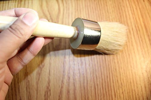 Escova de cera redonda com maçaneta de madeira e maçaneta de madeira de 50 mm