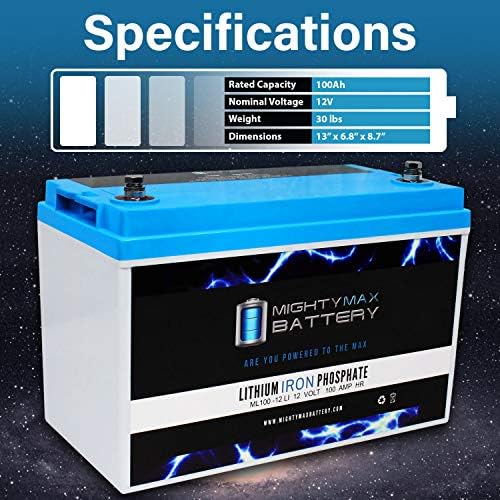 12V 100AH ​​Bateria de substituição de lítio Compatível com os lavadores de piso Tomcat Mini Mag Series - 3 pacote