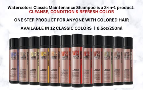 Aquarelas depositando o sulfato de shampoo livre, mantém e aprimora a cor do cabelo