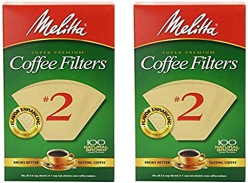 Filtro de café Melitta Cone 2 - Contagem de 100 marrom natural 100