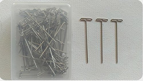 Metal 38mm de comprimento T pinos para modelar perucas de macramamento costurando pacote de ferramentas de artesanato diy de 100