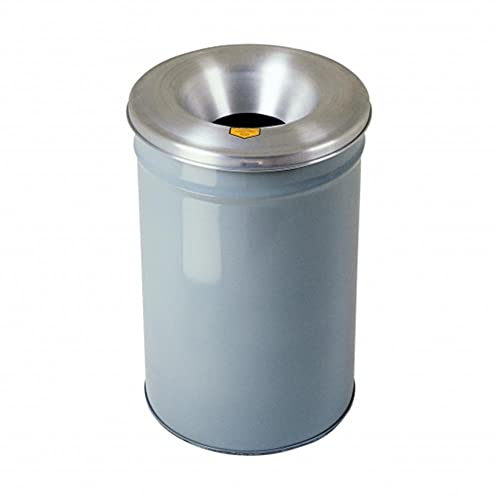 Justite 26655k Cease-Fire aço Receptáculo de resíduos de aço com cabeça de alumínio, capacidade de 55 galões, 24 od x 35-1/2 altura, preto