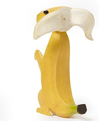Estatueta de banana dachshund em casa cultivada em casa, 3,6 polegadas