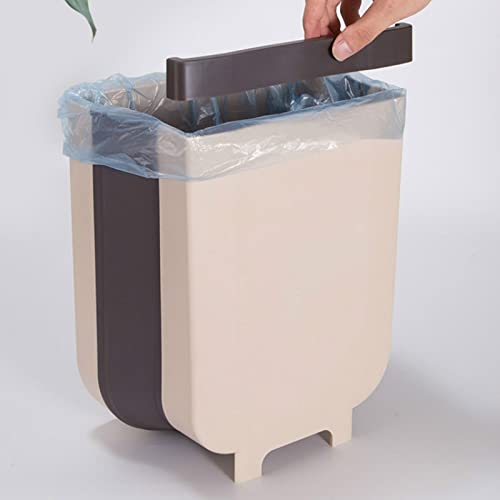 Latas de lixo aymaya, lixeiras dobráveis ​​lixeiras de lixo de lixo de lixo lixo de carro pode lixo de lixo montado na parede para balde de armazenamento de desperdício de banheiro no banheiro