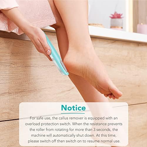 Removedor de calos elétrico para pés, lavadora de pés de pedicure profissional para pele para baixo para a pele seca,