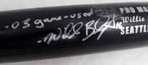 Willie Bloomquist autografou Black Easton 2003 Game Usado Bat Seattle Mariners 03 Game Usado Certificado assinado SKU 214045 - MLB
