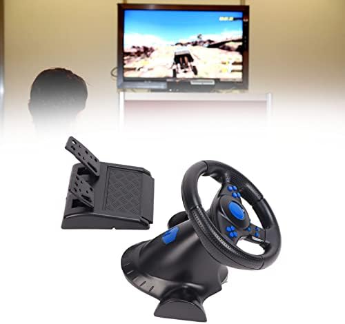 PC Racing Roding Direching, 4 eixos, D Pad e 12 botões de game de volante com pedais, para PC, para PS3 para para para para