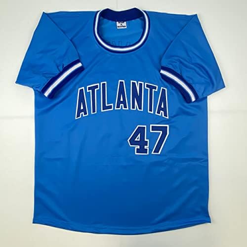 Autografado/assinado Tom Glavine Atlanta Blue Blueball Jersey JSA COA