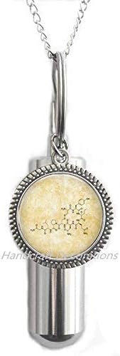Manute o colar de cremação de jóias de jóias de jóias de jóias da urna de urna de urna-química-ciência, colar de urna de cremação