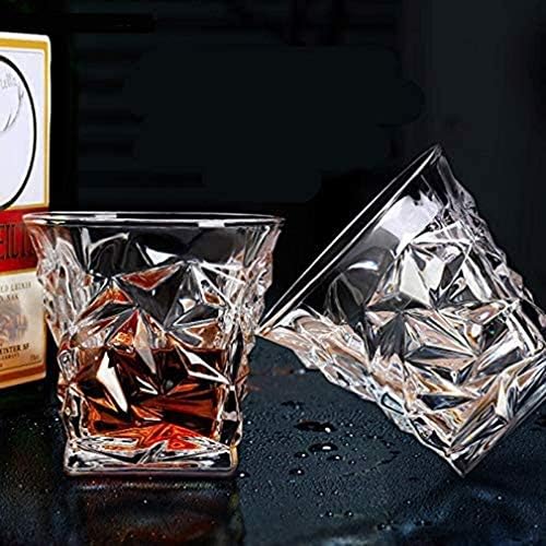 Óculos de uísque Originalclub, copos de cristal de parede dupla à moda antiga, copos de vodka de bourbon, copos de bebida, conjunto de 4 decantadores de bebidas alcoólicas