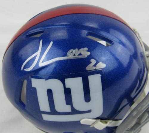 Julian Love Signado Autograph Autograph Riddell Giants Mini Capacete JSA Testemunha - Mini Capacetes Autografados da NFL