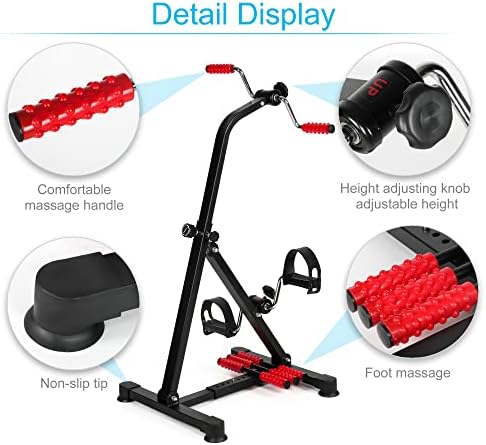 Reqer Pedal Exerciser Bike Arm Warge perna e equipamentos de recuperação de joelho para idosos, fisioterapia idosa SIT exercício