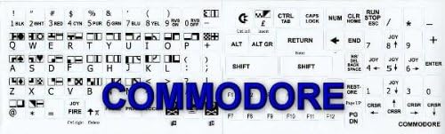 4Keyboard Commodore 64 adesivo não transparente para fundo branco fosco de teclado