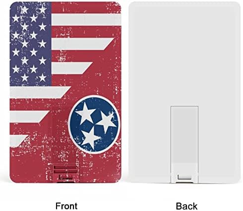 America Tennessee State Flag Credit Cartão USB Flash Flash Memória personalizada Stick Storage Storage Drive 64g