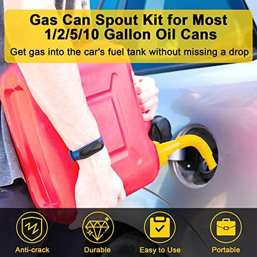 Godboy Gas pode bater a substituição, o gás pode bico, o bico flexível de derramamento adequado para a maioria das latas de óleo de 1/2/5/10 gal, substituição de bico de gás, combustível pode bico, bico de tanque de gás