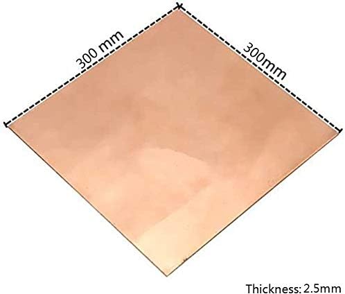 Folha de cobre de folha de cobre de metal Xunkuaenxuan 2mm 300 mm x300mm de metal desligado qualidade Prime, 2mm*300
