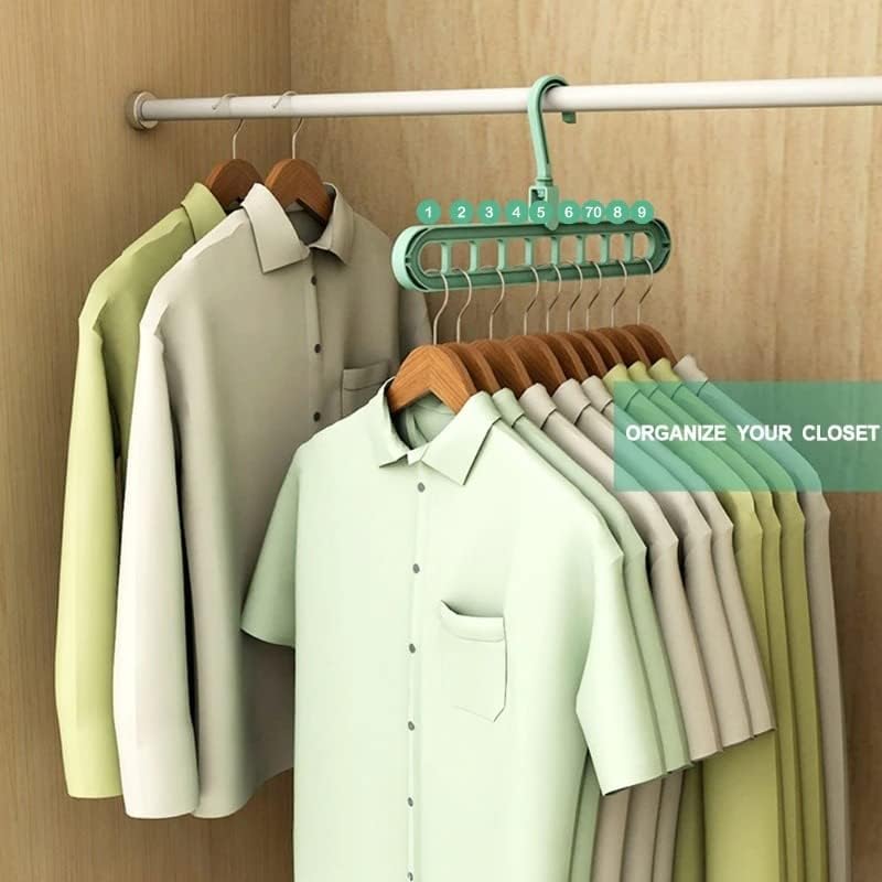 Cabides de roupas, cabide de roupas de 6pcs 9 portas secando roupas para o quarto do quarto, guarda -roupa de cabides