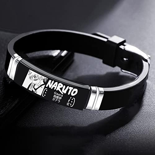 AUTO SCENT COSPLAY Anime japonês ninja akatsuki Id Bracelet Band Silicone Band Bracelets Ajusta Bangles Bangles Jóias -