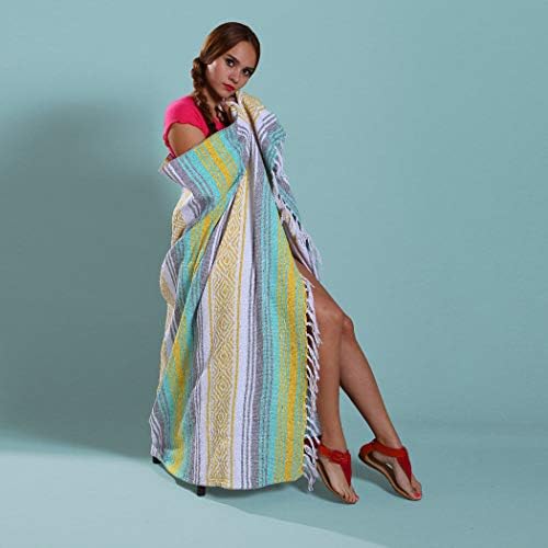 El Paso Designs Boho Blanket | Meditação mexicana de tecido macio Falsa | Perfeito para decoração de casa boho, toalha de ioga, pátio, cobertor de praia, sofá, capa do sofá