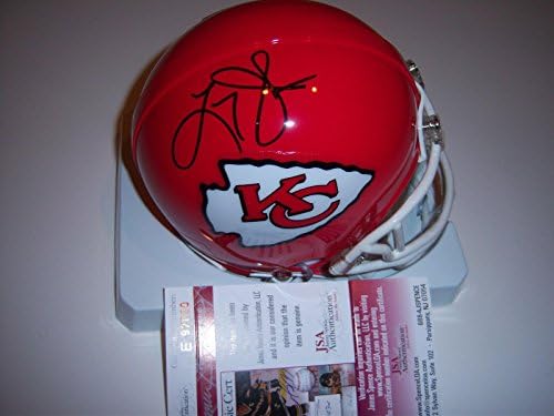 Larry Johnson Kansas City Chiefs, Penn State Last One JSA/CoA Mini capacete assinado - Mini capacetes autografados da NFL