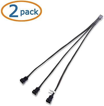Cable Matters 2 -Pack 3 Ways 4 PIN PWM TABLITE CABO - 12 polegadas e Cabo de extensão de ventilador de 4 pinos PWM de 4 pinos