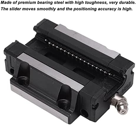 Slider linear HGW20cc, 37,84knk de carga estática rolamento de aço controle de controle de trilho de aço acessórios de trilho de baixa resistência Slider de alta precisão para máquinas têxteis