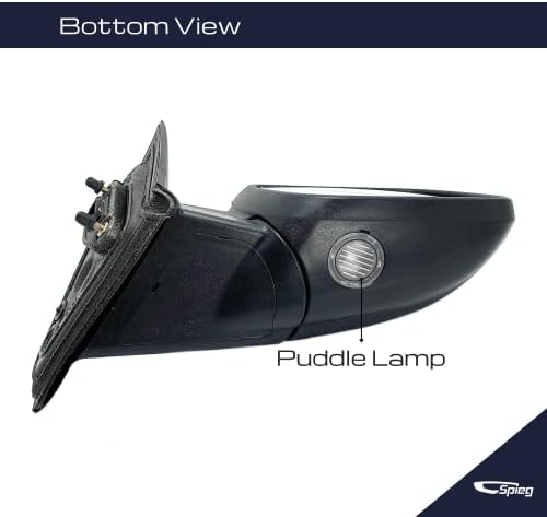 Spieg FO1321554 Substituição do espelho lateral do passageiro para Ford Explorer -2019 Power Aquecimento de giro Aquecimento Lampe de poça de poça Black 7pin