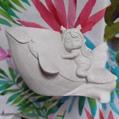 Molde de silicone 3d fofo panela de flor de baleia DIY artesanato artesanal vaso resina epóxi Faça mofo para decoração de casa feita