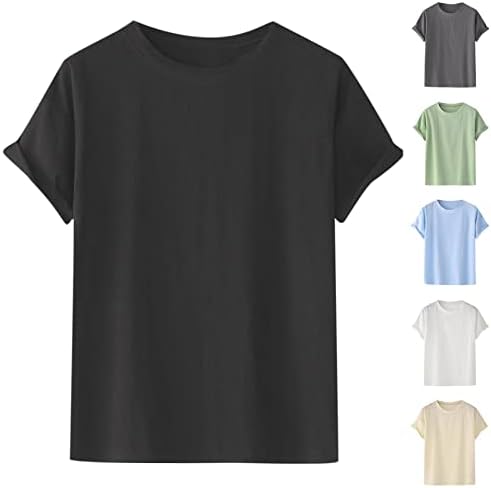 Masculto ajuste regular de manga curta camiseta casual color de cor sólida cor de cor top top top