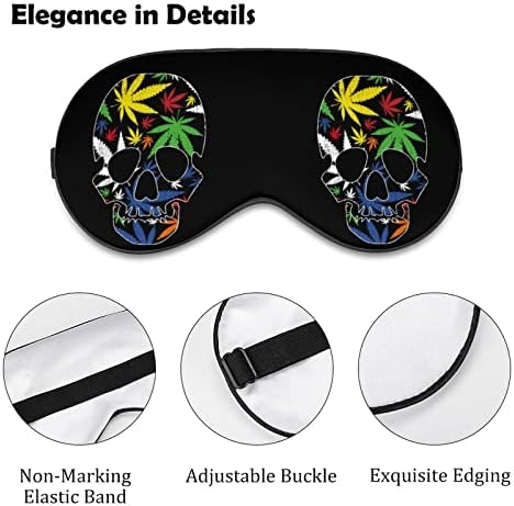 Máscara do sono do Skull Skull de Coloful Máscara de olhos oculares portáteis com cinta ajustável para homens mulheres