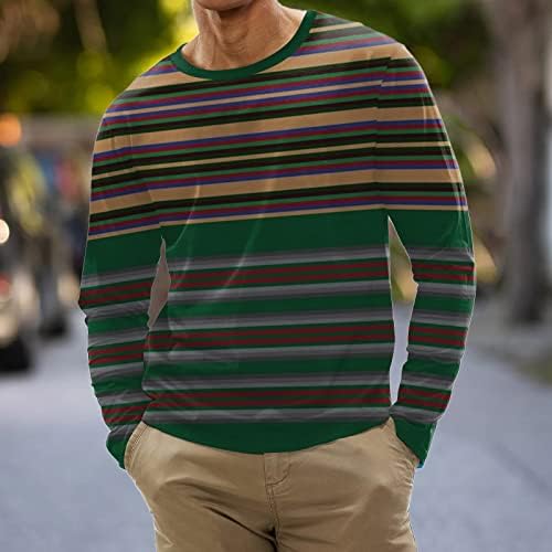 Camisa masculina wcjlha, moda casual redondo pescoço comprido suéter de camiseta de mangas compridas suéter de suéter
