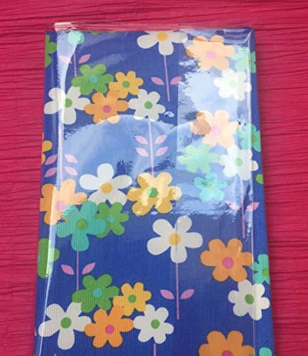 Produto de escritório Blue Flowers Cotton Guest Check Apresentador, titular do livro de cheques para restaurante, acessórios de check, organizador de garçons, livro de servidores para garçons com bolso de dinheiro / com capa de plástico