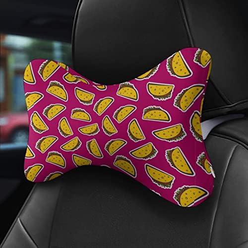 Cartoon travesseiro mexicano de taco mexicano travesseiro macio para apoios de cabeça travesseiro de travesseiro de almofada de descanso de pescoço 2 para dirigir