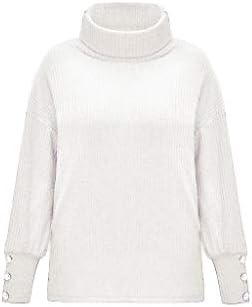 Camisolas para mulheres suéteres grandes e aconchegantes malhas básicas de suéter de pullocatomia casual de outono tops