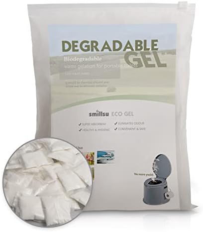 Smillsu Urina Super absorvente, Solidificador - 50 Pacote - Poo Poo para banheiro portátil, resíduos de líquidos de gel Eco absorvente