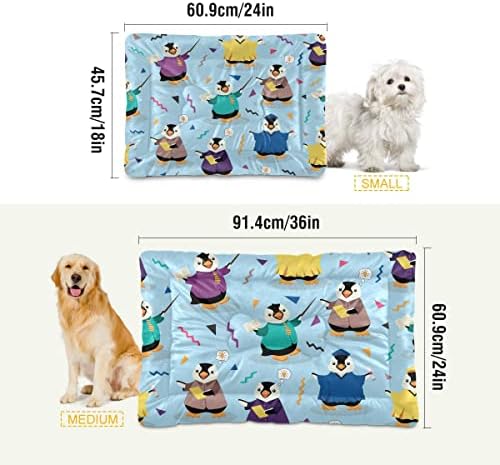 Cama de cachorro da cama de cachorro xigua pinguim lavável cama confortável cama de estimação Ultra Soft sem deslizamento Calming Kennel Pad para pequenos cães grandes de cães grandes, 18 x 24 polegadas